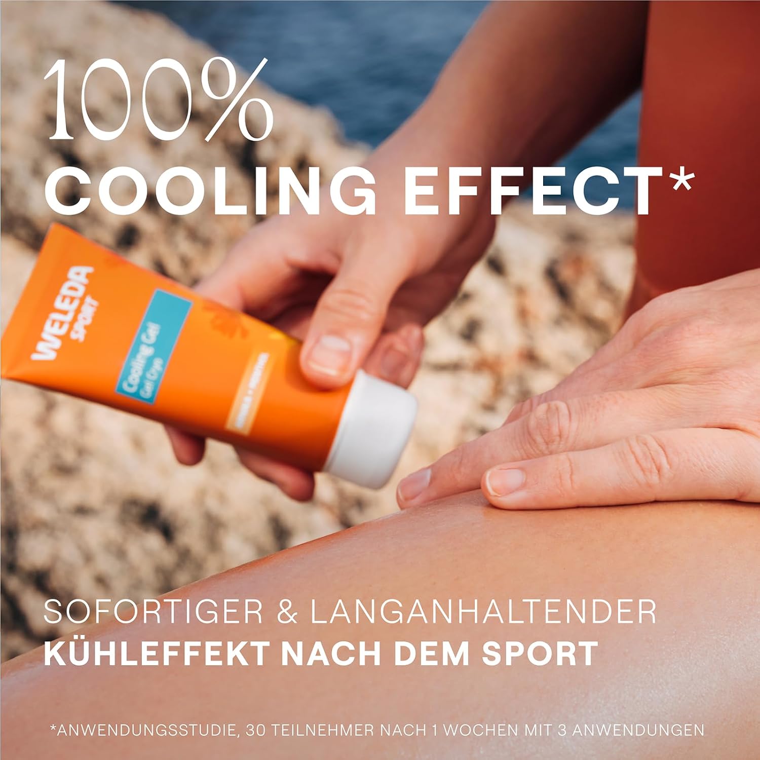 Detalle de WELEDA Bio Sport Kühlgel Arnika – Unisex, vegan, 100 ml
