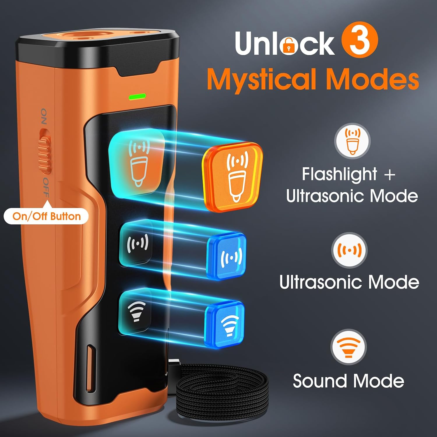 Detalle 2 de QVNNVQ Ultrasonic Dog Bark Deterrent 4 Modes