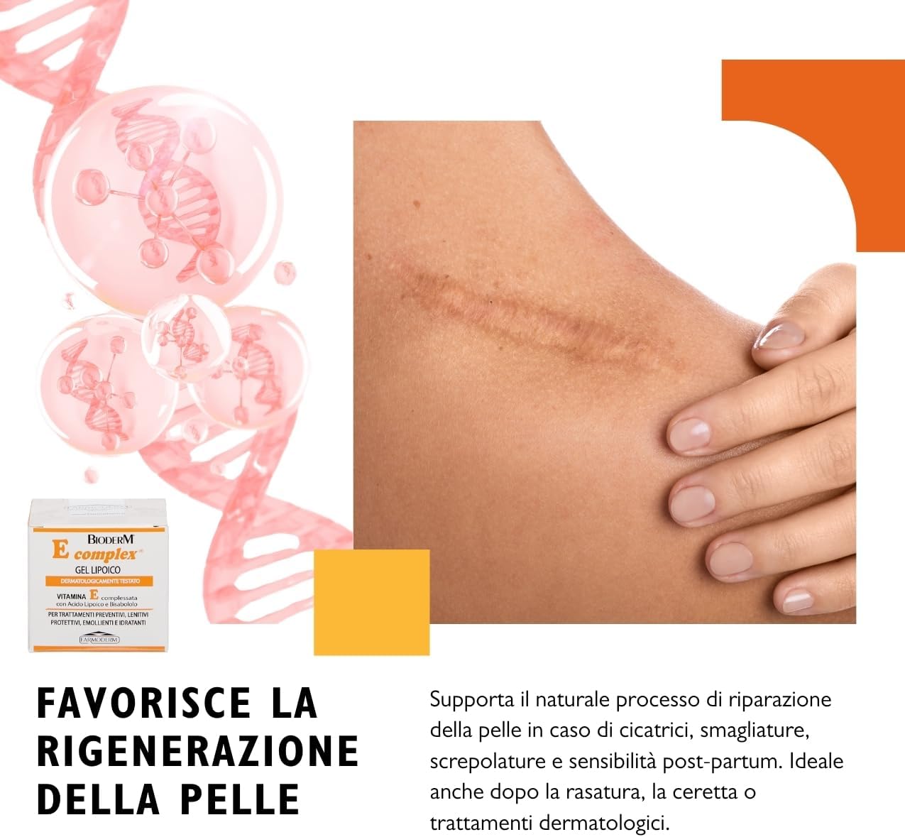 Thumbnail 4 de Bioderm E Complex Gel Lipoico: nutrimento profondo e barriera protettiva per pelli secca e sensibili 50 ml