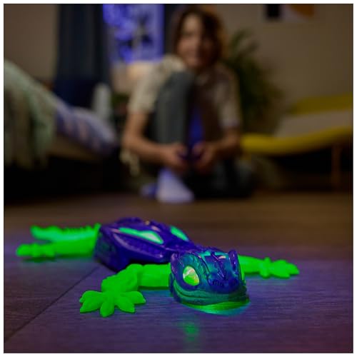 Detalle de HEX BOTS Glow-in-the-Dark Gecko RC: Geco Telecomandato Ricaricabile per bambini oltre 4 anni