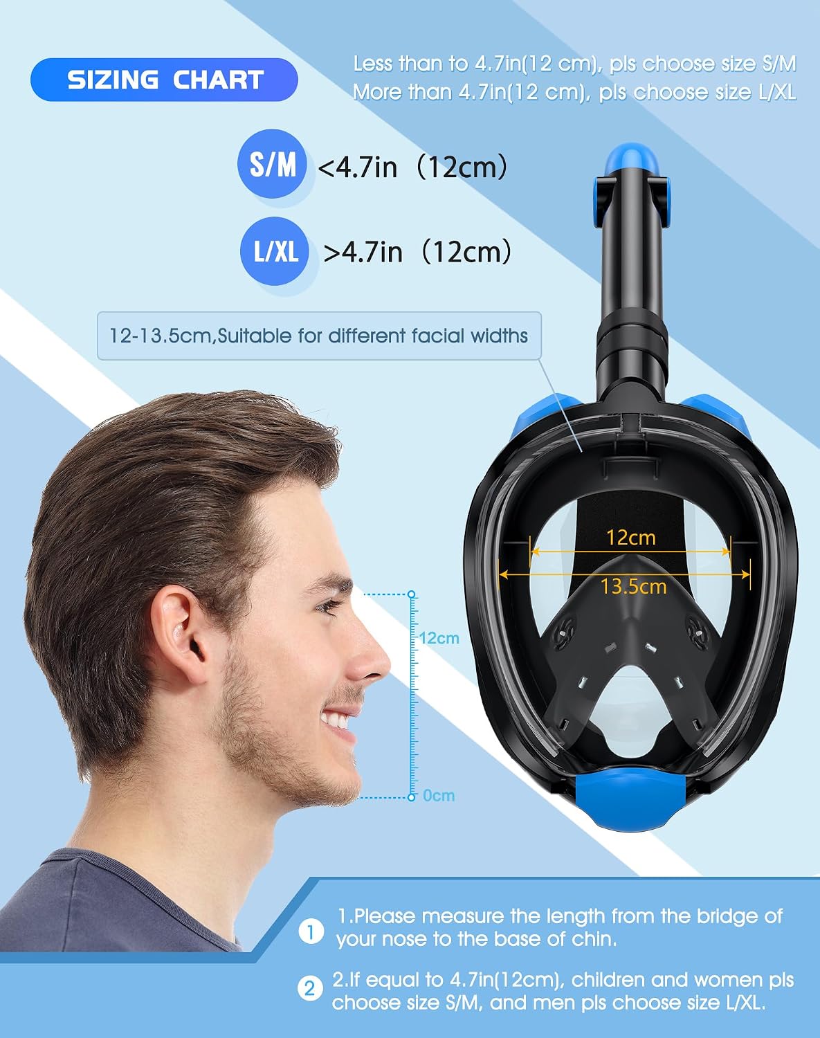 Thumbnail 5 de Greatever Full-Face Snorkel Mask G2