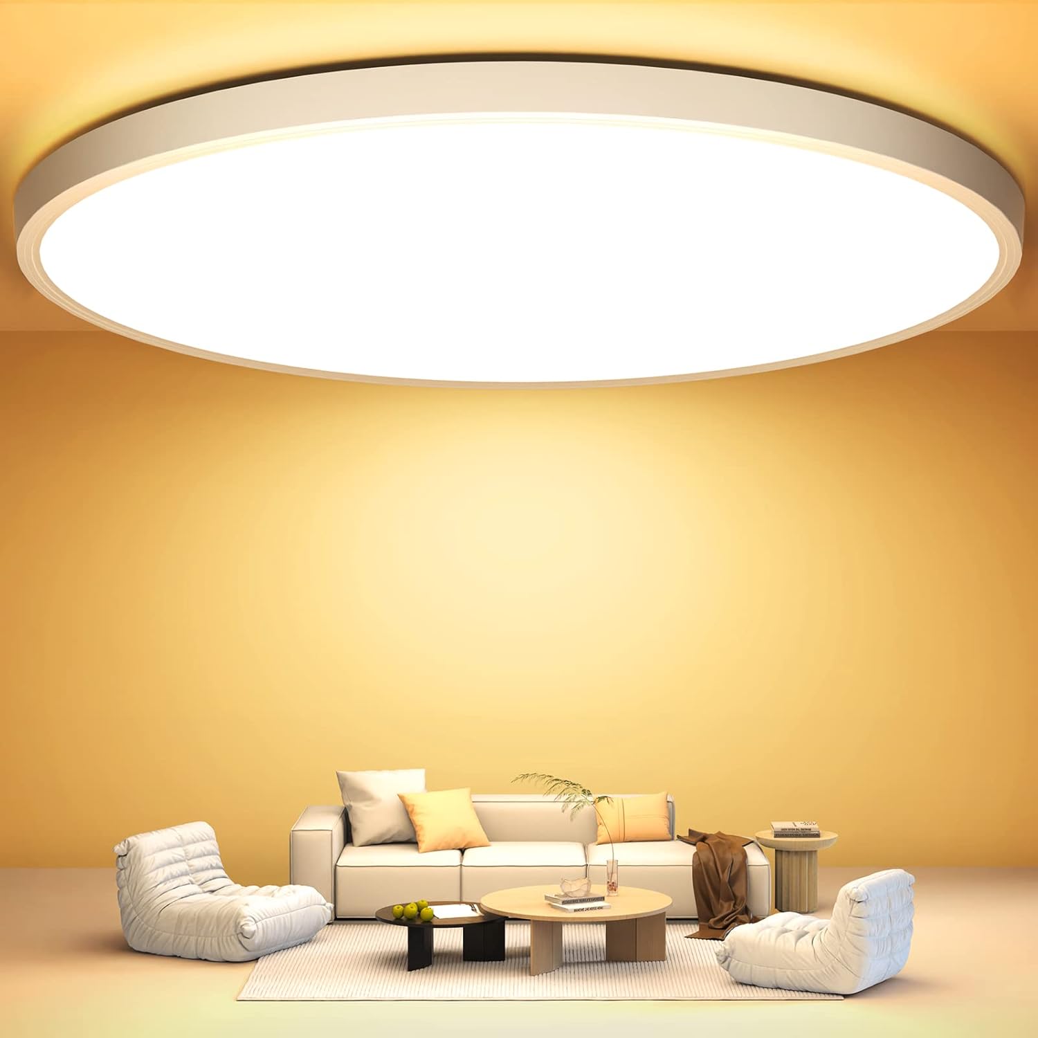 OUILA Plafoniera LED da soffitto 24W rotonda Ø30 cm 3000K, IP44