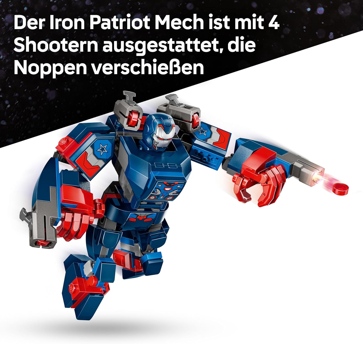 Detalle de LEGO Marvel Avengers: Endgame Thor vs. Chitauri Bauset – 7 Minifiguren, Iron Patriot Mech, ab 8 Jahren (76322)