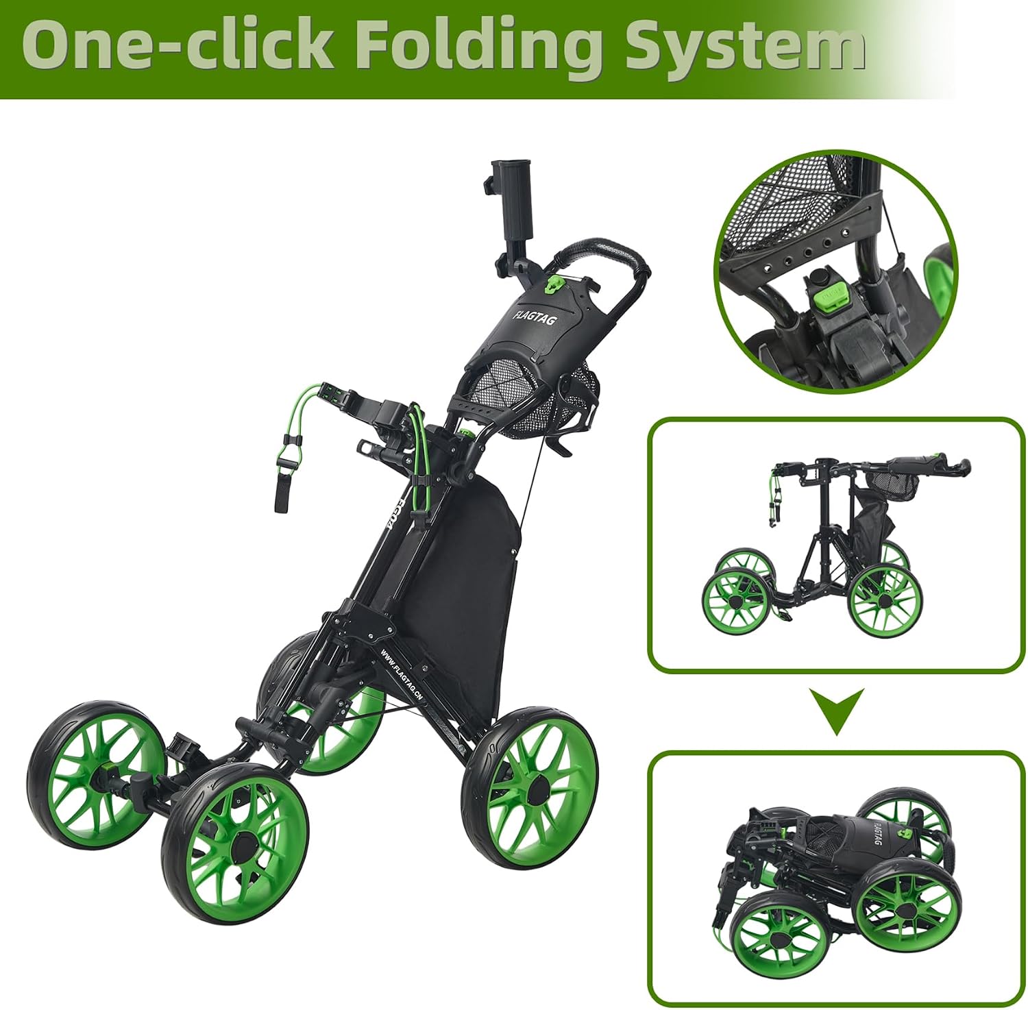 Thumbnail 3 de FlagTAG 4-Wheel Golf Push Cart