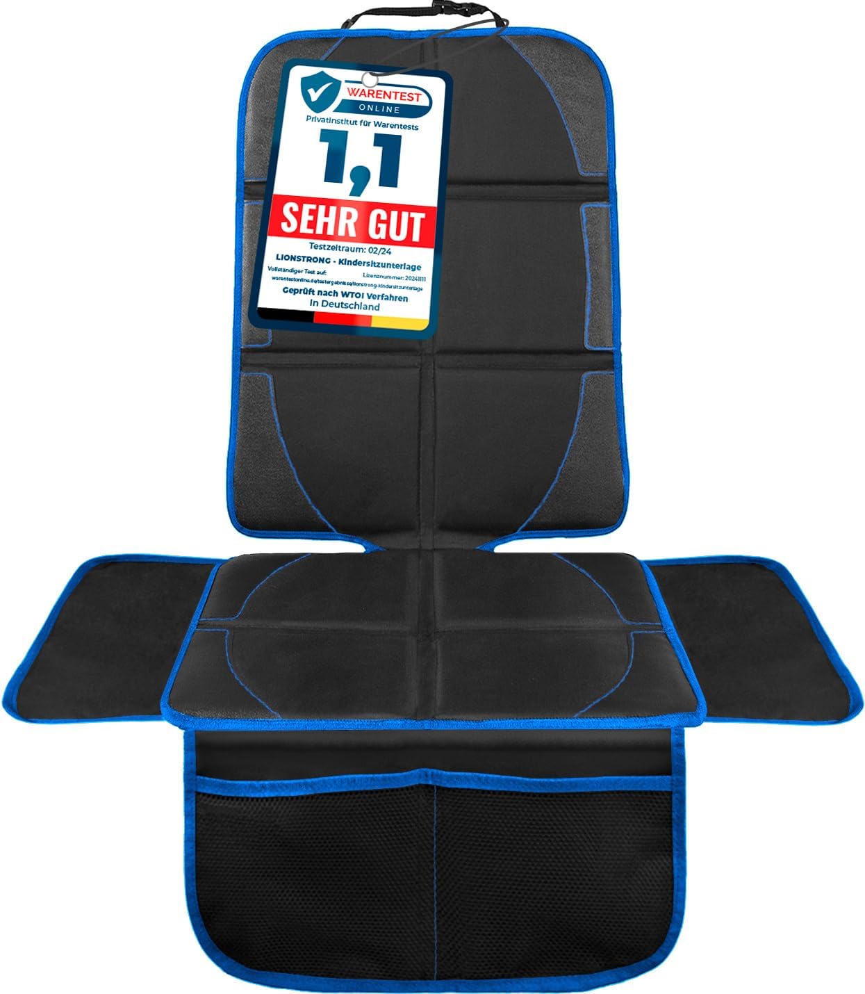 LIONSTRONG Kindersitzunterlage für Auto (ISOFIX geeignet) – wasserabweisend, universell kompatibel, Rosa