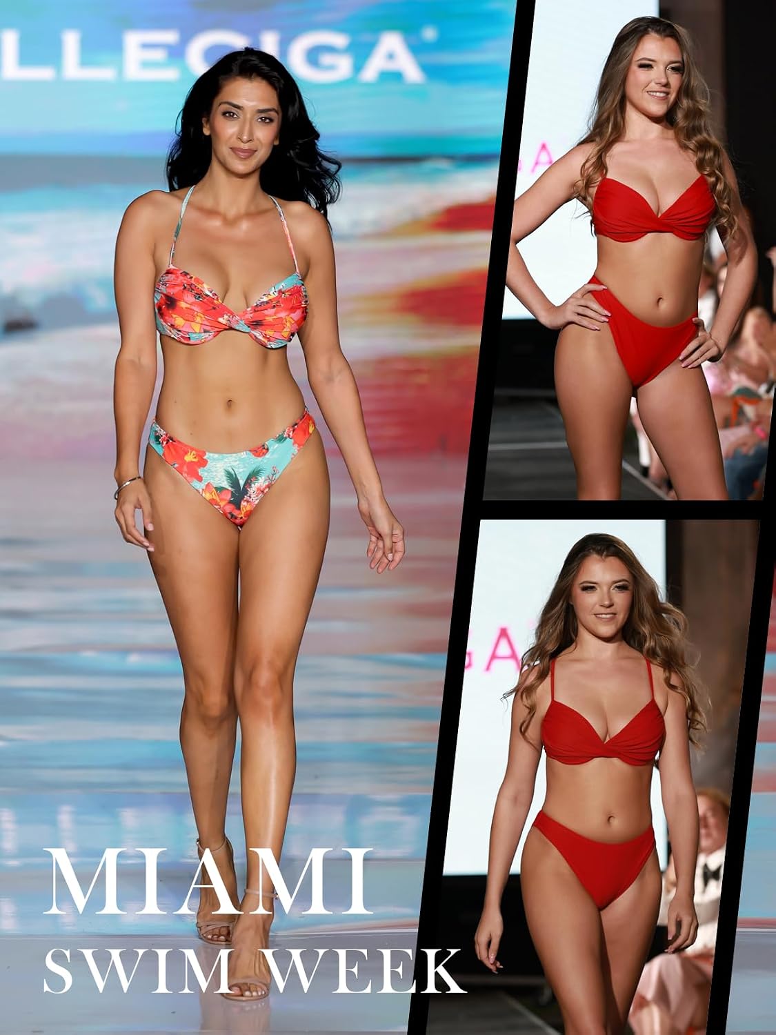 Thumbnail 6 de RELLECIGA Women's Push-Up Bikini Top with Underwire, Moulded Cups and Cross-Front Pleats