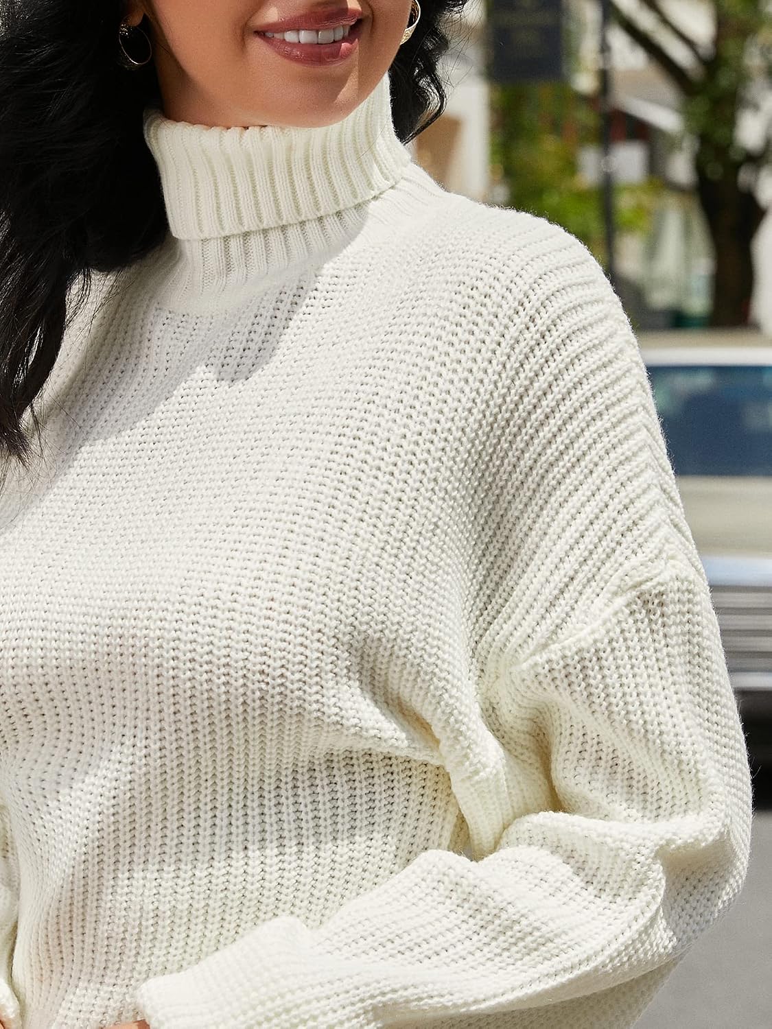 Thumbnail 4 de ZAFUL Cropped Turtleneck Sweater, Ribbed Knit