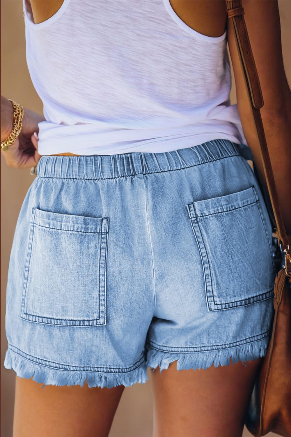 Thumbnail 2 de YOCUR Women's Lightweight Shorts: Casual Baggy Style with Elastic Waist Drawstring