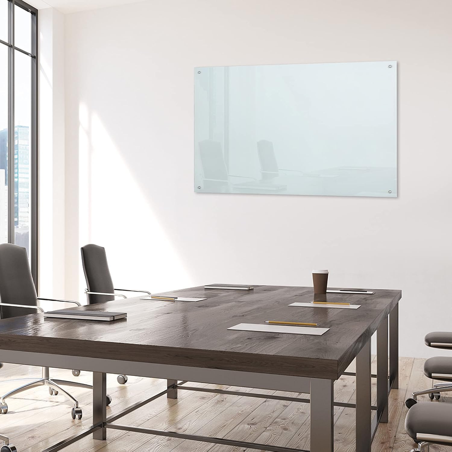 Detalle 2 de R&G Magnetic Glass Whiteboard 48 x 36 in, Frameless Tempered Glass