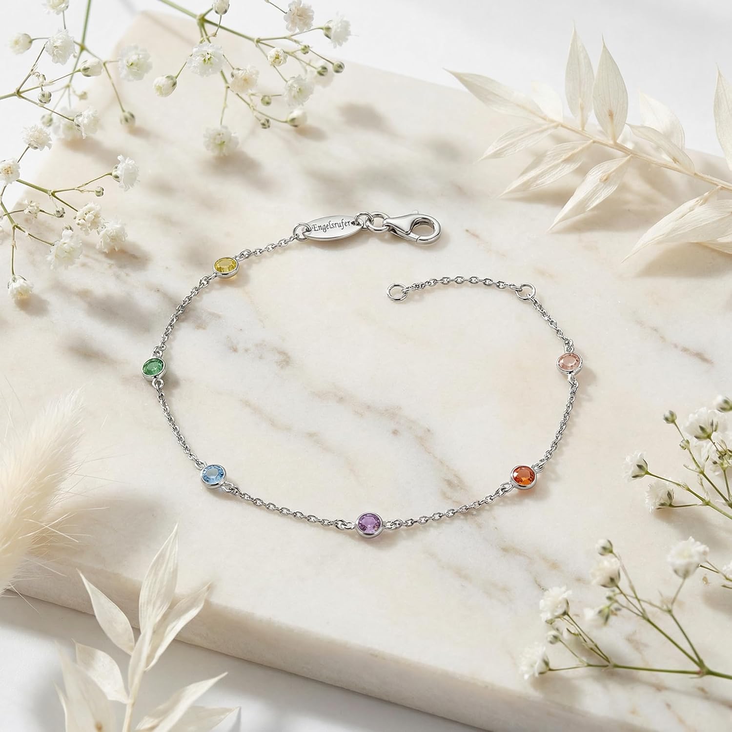 Detalle de Engelsrufer Damen-Armband aus Sterling Silber mit Zirkonia, verstellbar 17–19 cm, nickelfrei