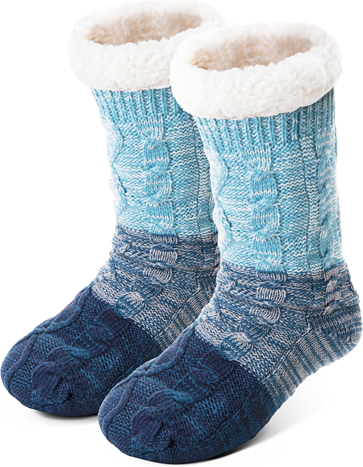 Detalle de Anlisim Women’s Slipper Socks, Thick Fleece with Non-Slip Grips