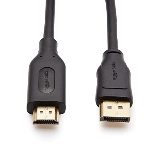 Detalle 2 de AmazonBasics DisplayPort (Quelle) auf HDMI Kabel – Unidirektional, 4K 30 Hz, 1,83 m, vergoldete Stecker