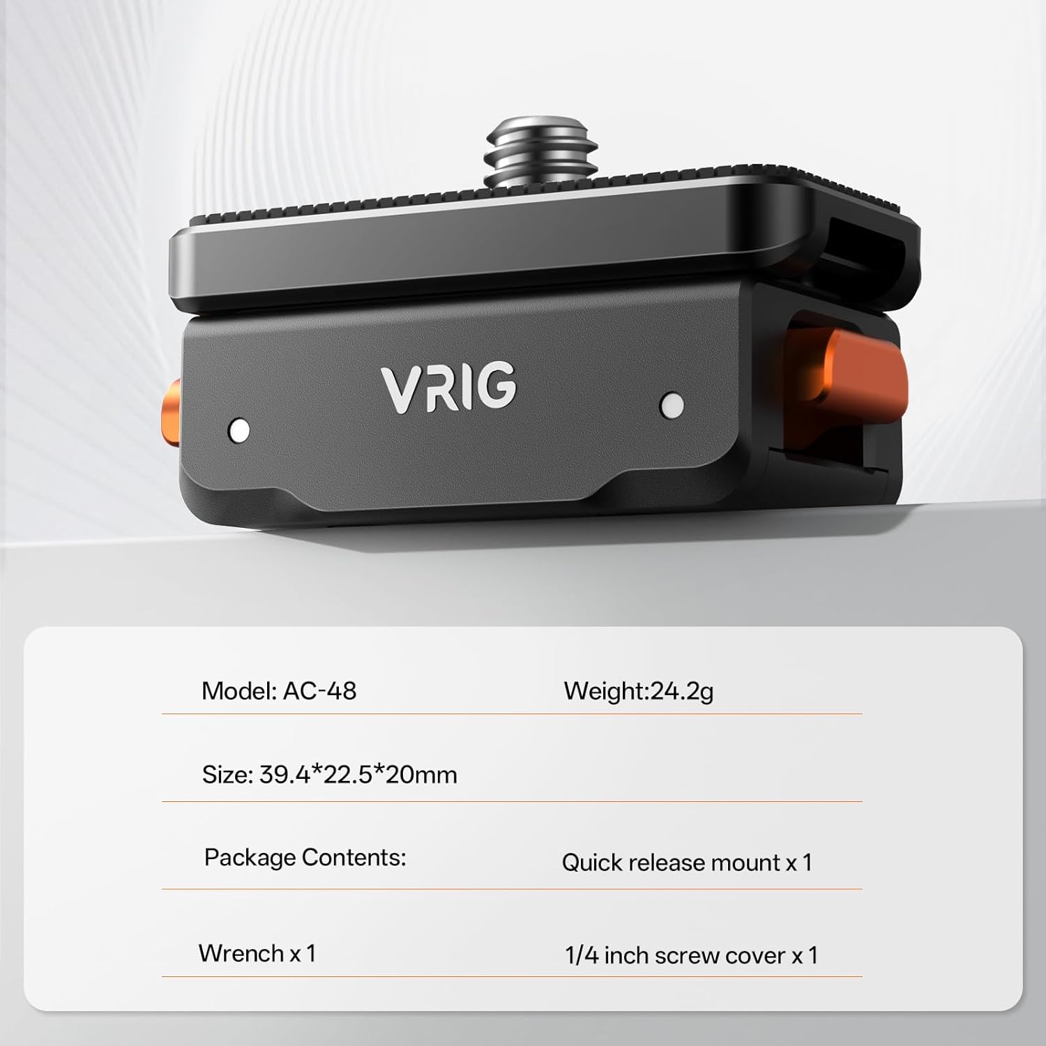 Thumbnail 6 de VRIG Magnetische Schnellwechselhalterung für Insta 360 X5 / Ace Pro 2 – Schnellmontageplatte mit Magnetbasis und 1/4" Schraubenloch