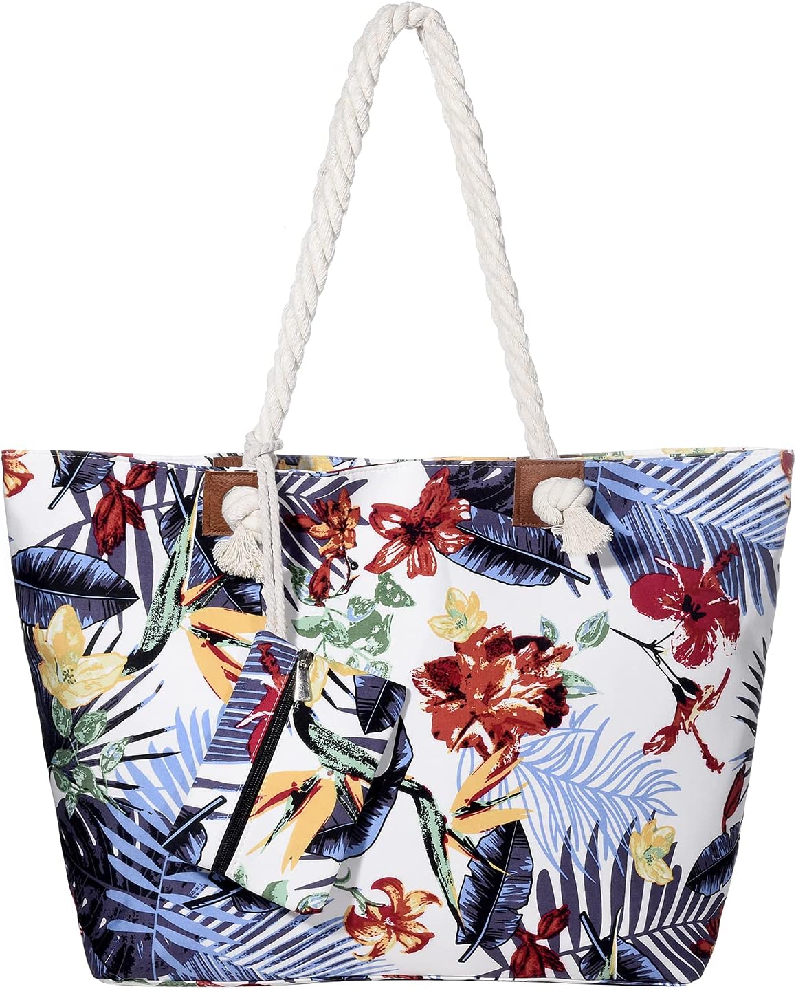 Detalle de MASADA Badetasche XXL „Familie“ – große Strandtasche mit Reißverschluss und Extra-Tasche