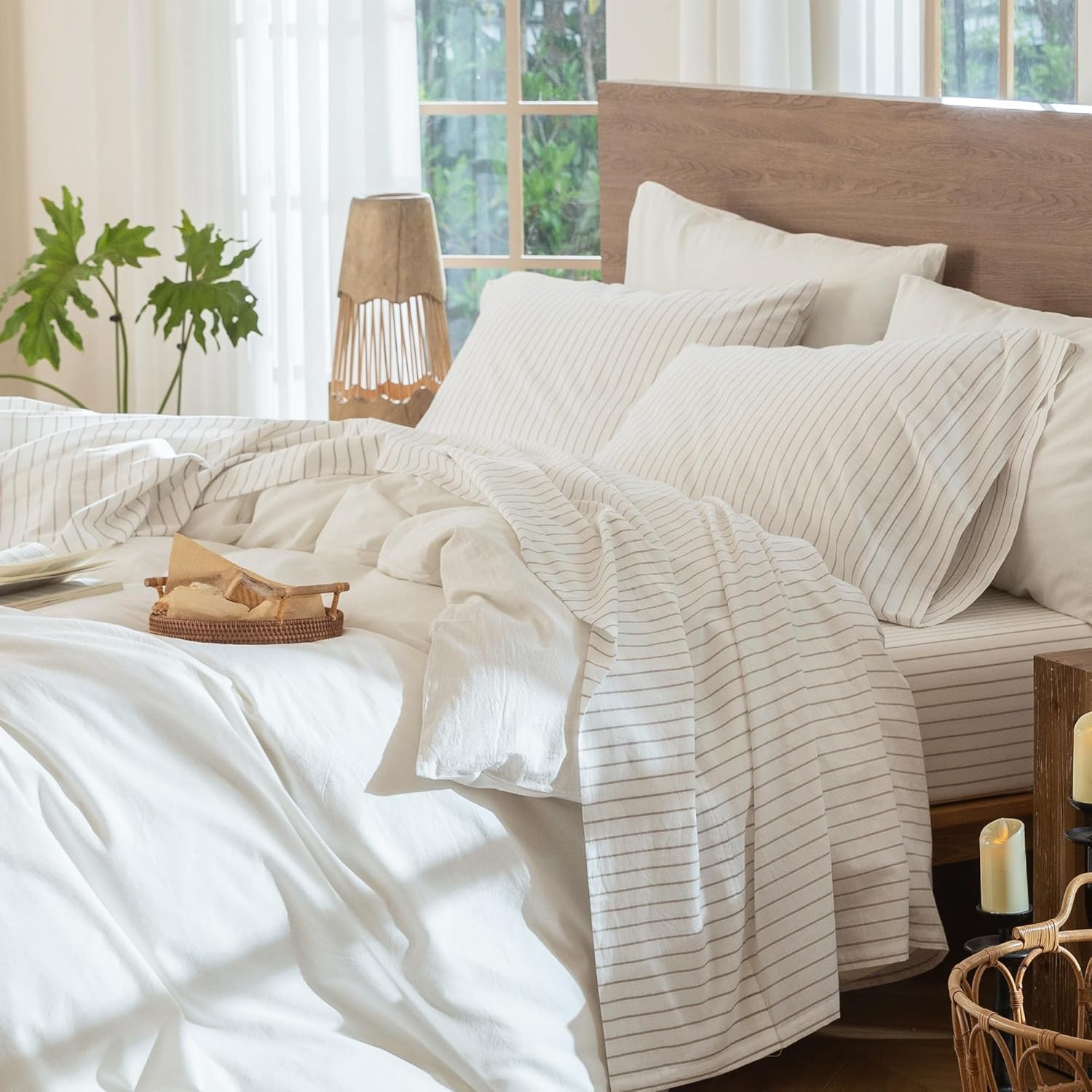Detalle de MooMee Striped Sheet Set King 17"