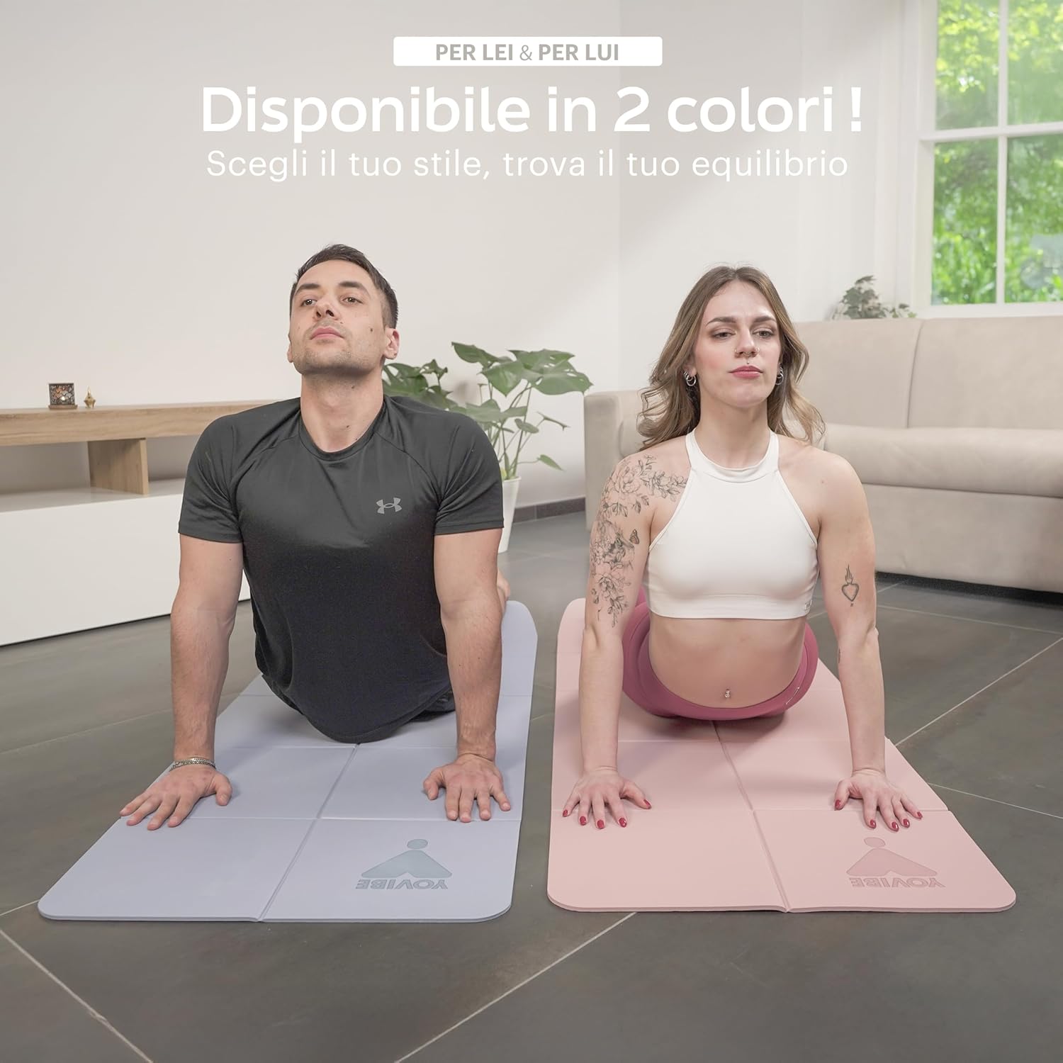 Thumbnail 5 de YoVibe Tappetino Yoga Antiscivolo Professionale 183x60 cm