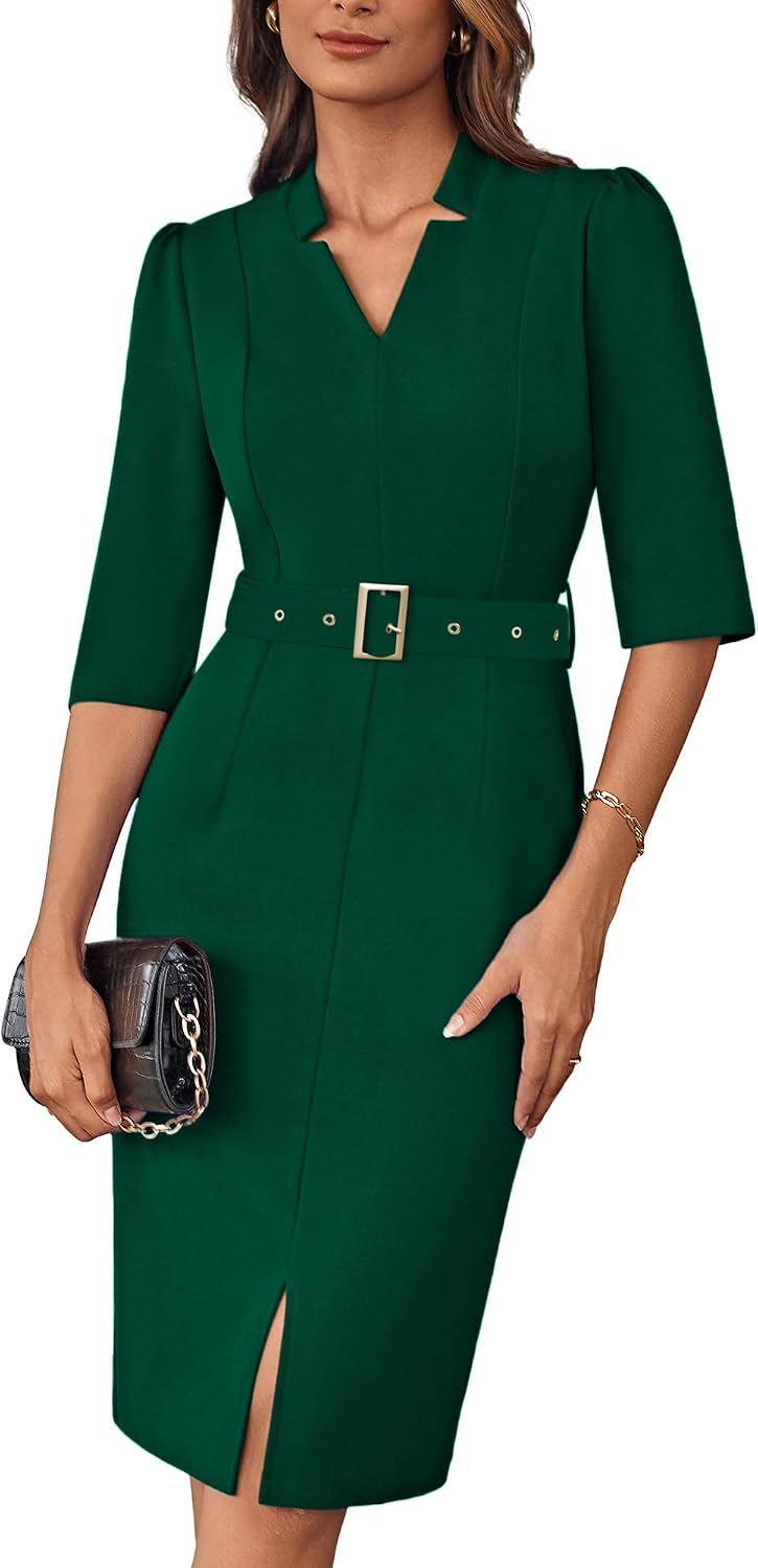 Thumbnail 6 de GRACE KARIN Women's Bodycon Sheath Dress with Belt