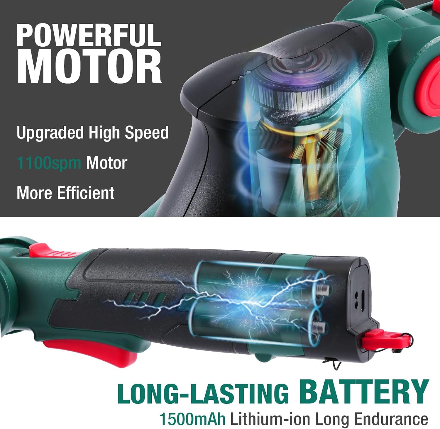 Thumbnail 4 de POSENPRO Cordless Grass Shear & Hedge Trimmer 7.2V: 2-in-1 Lightweight, Rotatable Handle, Type-C Charging