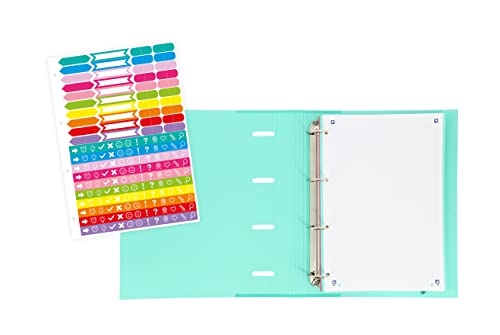 Detalle 2 de Oxford Touch Archivador 4 Anillas A4 con Tapa Dura y Recambio Cuadrícula 5x5 – Ice Mint