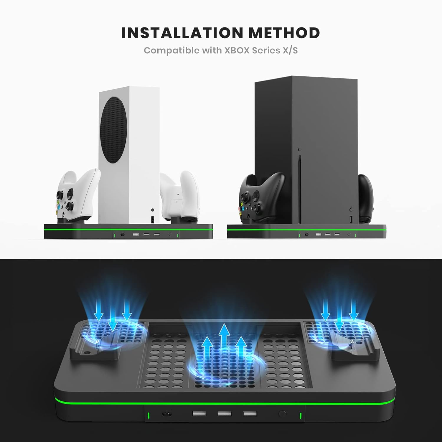 Thumbnail 1 de CODOGOY Charging Stand with Cooling Fan for Xbox Series X|S and Controllers (Vertical Dock)