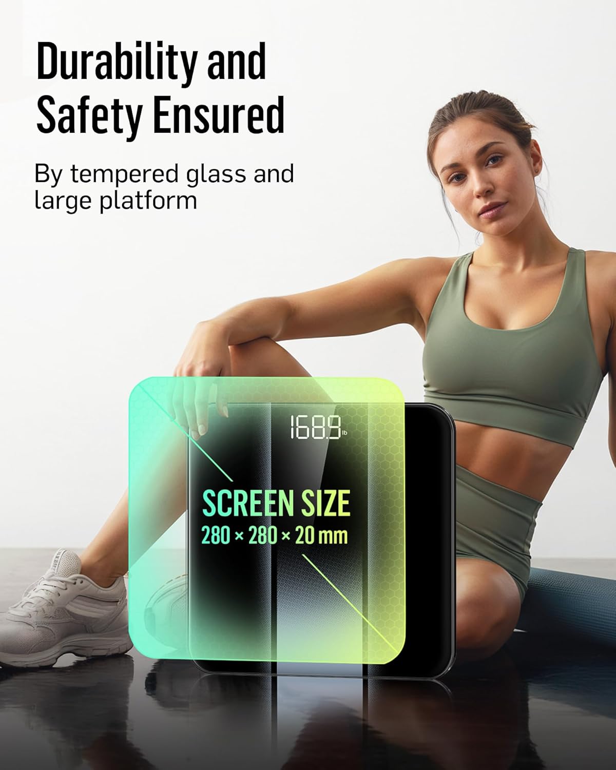 Thumbnail 2 de Runstar RunStar Digital Bathroom Scale (Silver) up to 400lb with clear LED backlight