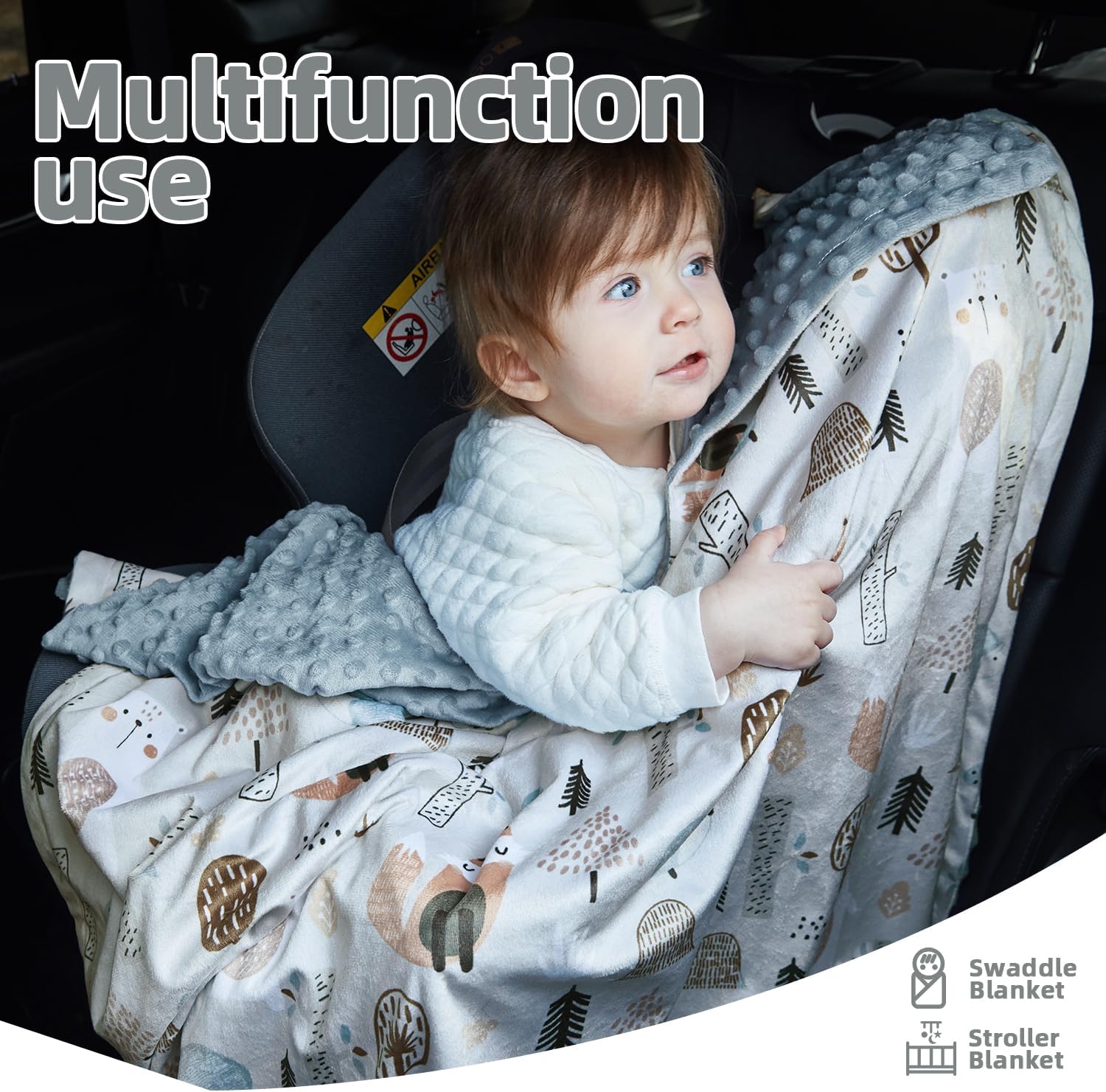 Thumbnail 3 de JORNH Baby Blanket for Newborns (75x100cm) – Super-soft double-layer cot, fox design