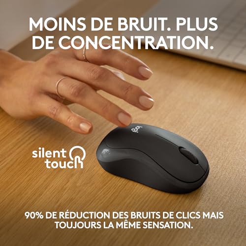 Detalle de Logitech M240 Souris Bluetooth sans Fil, Compacte — silence et simplicité pour un confort au quotidien