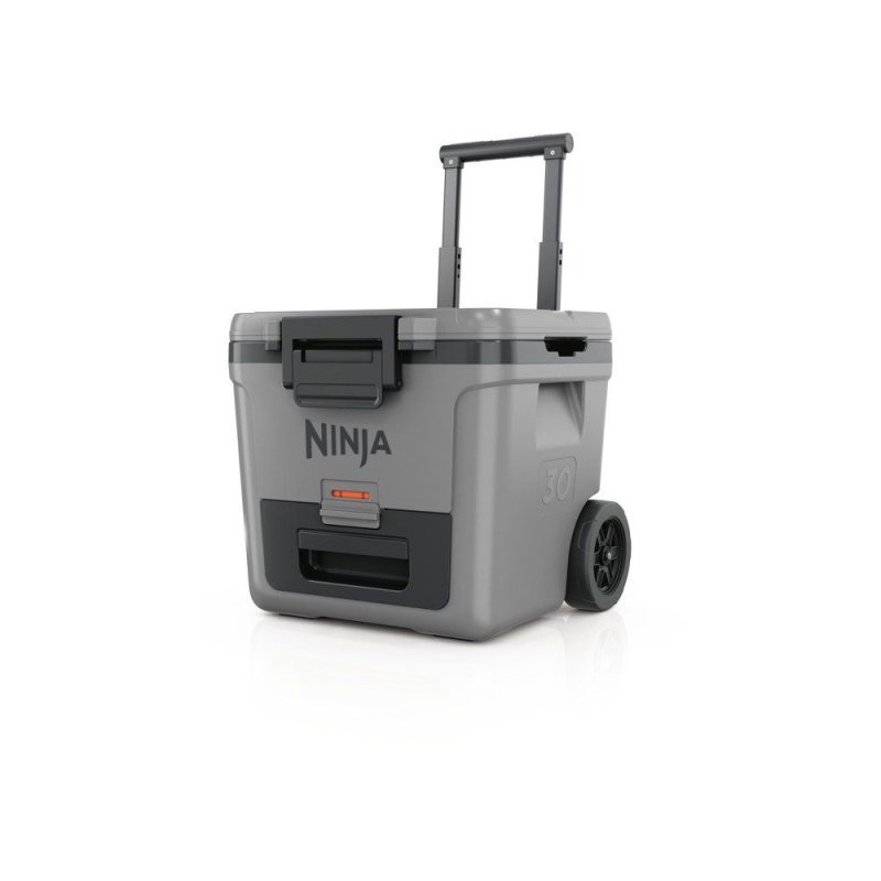 Detalle de Ninja FrostVault FB230EUGY: Enfriador con Ruedas de 28 L y Dry Zone de Shark en color Gris