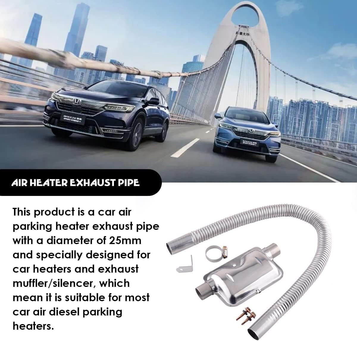 Thumbnail 4 de Casoter 120cm Stainless Exhaust Pipe Set