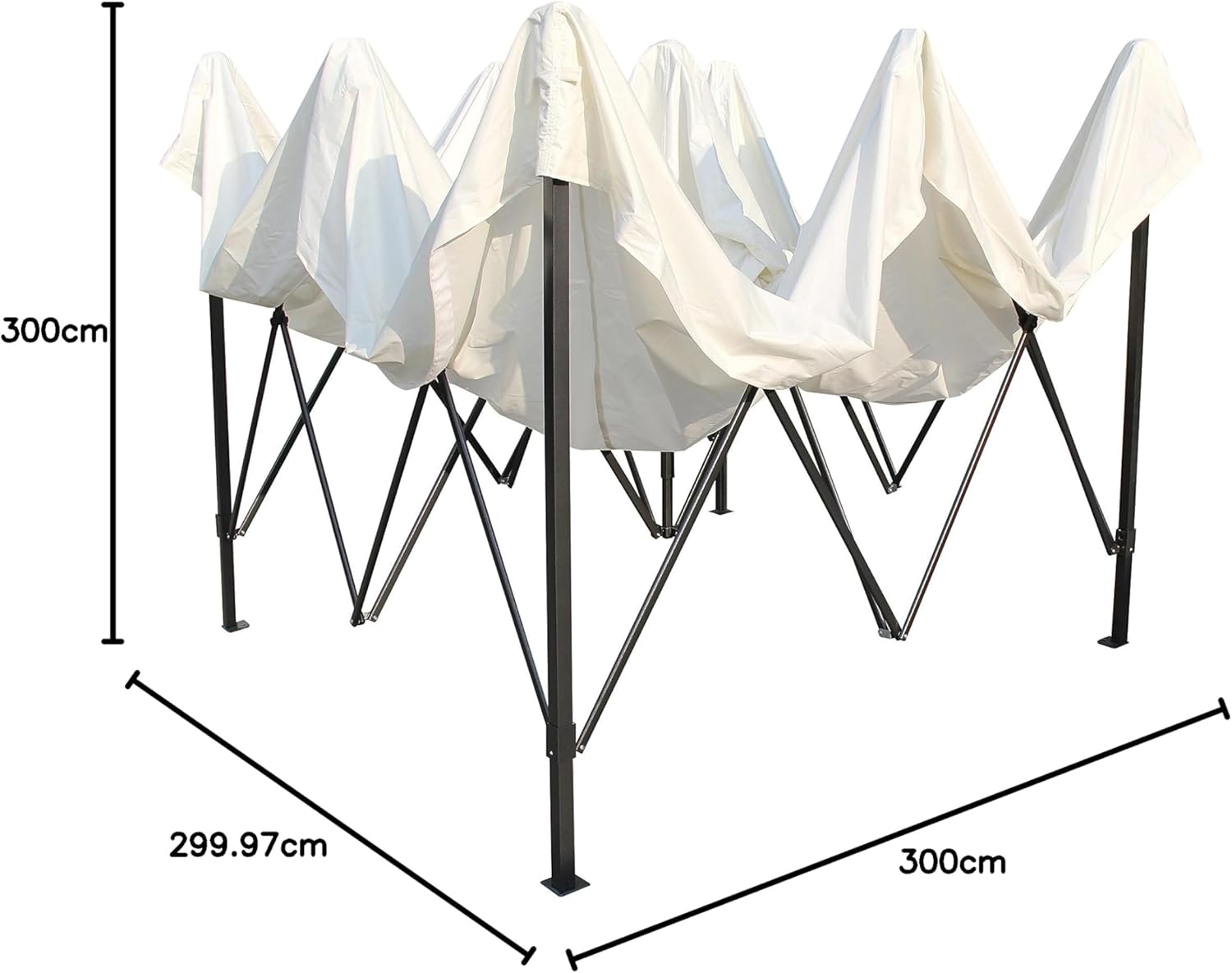 Thumbnail 9 de All Seasons Gazebos 3x3m Impermeable Pop-up ☔ Crema