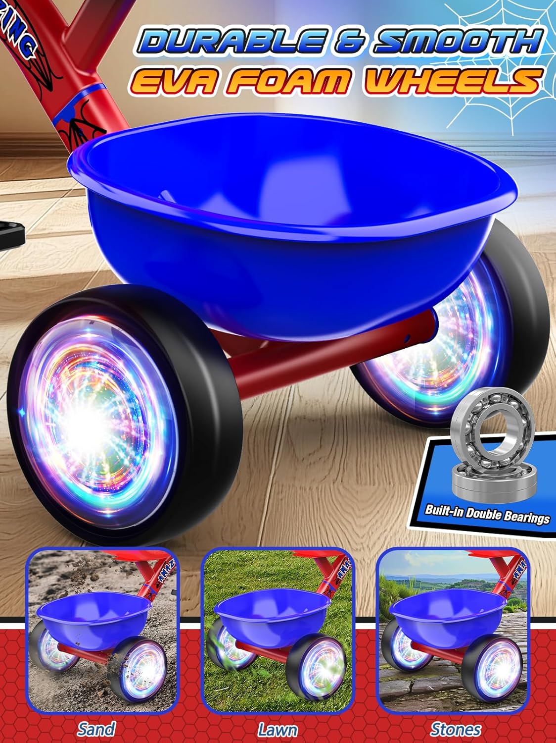 Thumbnail 2 de Spider Toddler Tricycle with Lighted Wheels 1-3