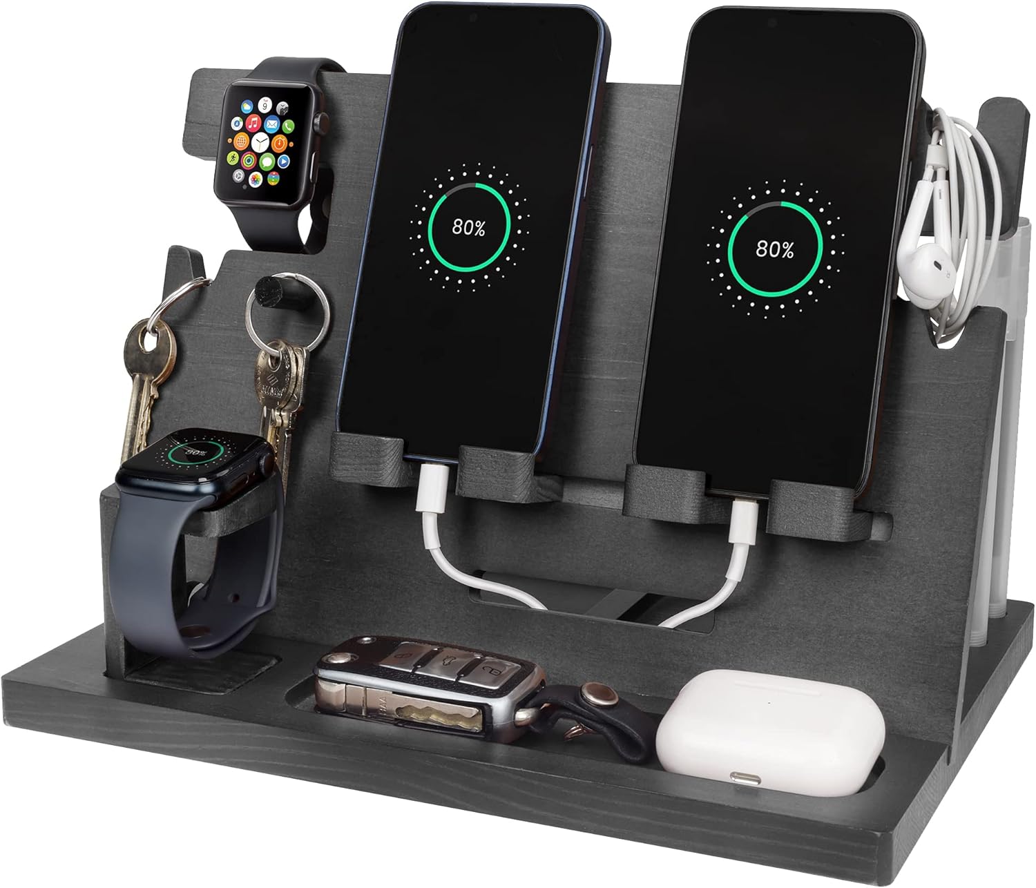 Thumbnail 6 de Gifts for Men Wood Phone Docking Station – bedside organiser and desk stand