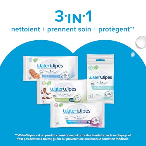 Thumbnail 6 de WaterWipes Peau Sensible+ Lingettes Nouveau-Né et Bébé – 18 paquets
