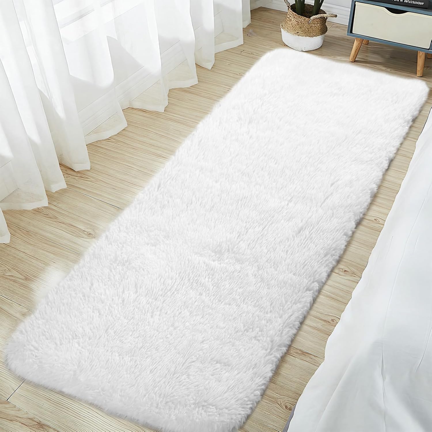 Thumbnail 6 de Sour Lemon Wohnzimmerteppiche 80 x 160 cm – grauer Läufer mit rutschfester Unterseite, waschbar