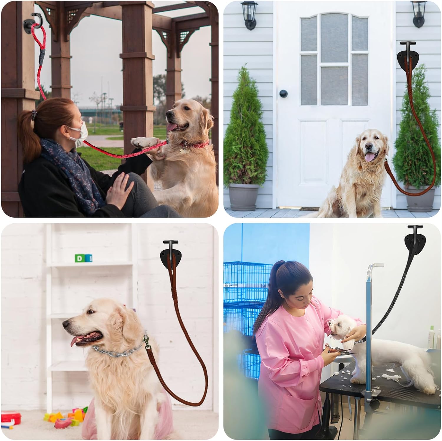 Thumbnail 5 de BeneLabel Dog Leash Holder for Wall (2-Pack) – Heavy Duty Wall Hooks for Indoor/Outdoor Use