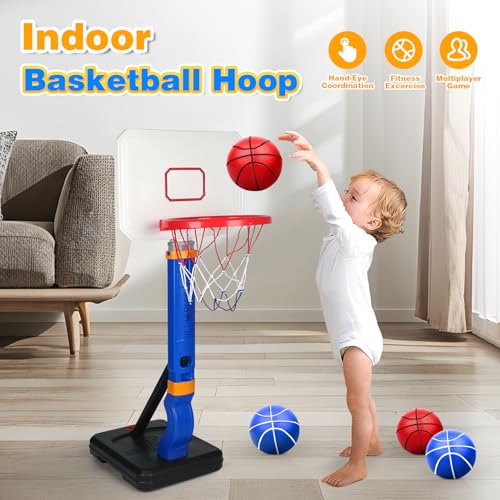 Detalle 2 de YIMORE Canasta Baloncesto Infantil 🏀 Altura Ajustable 70-138 cm