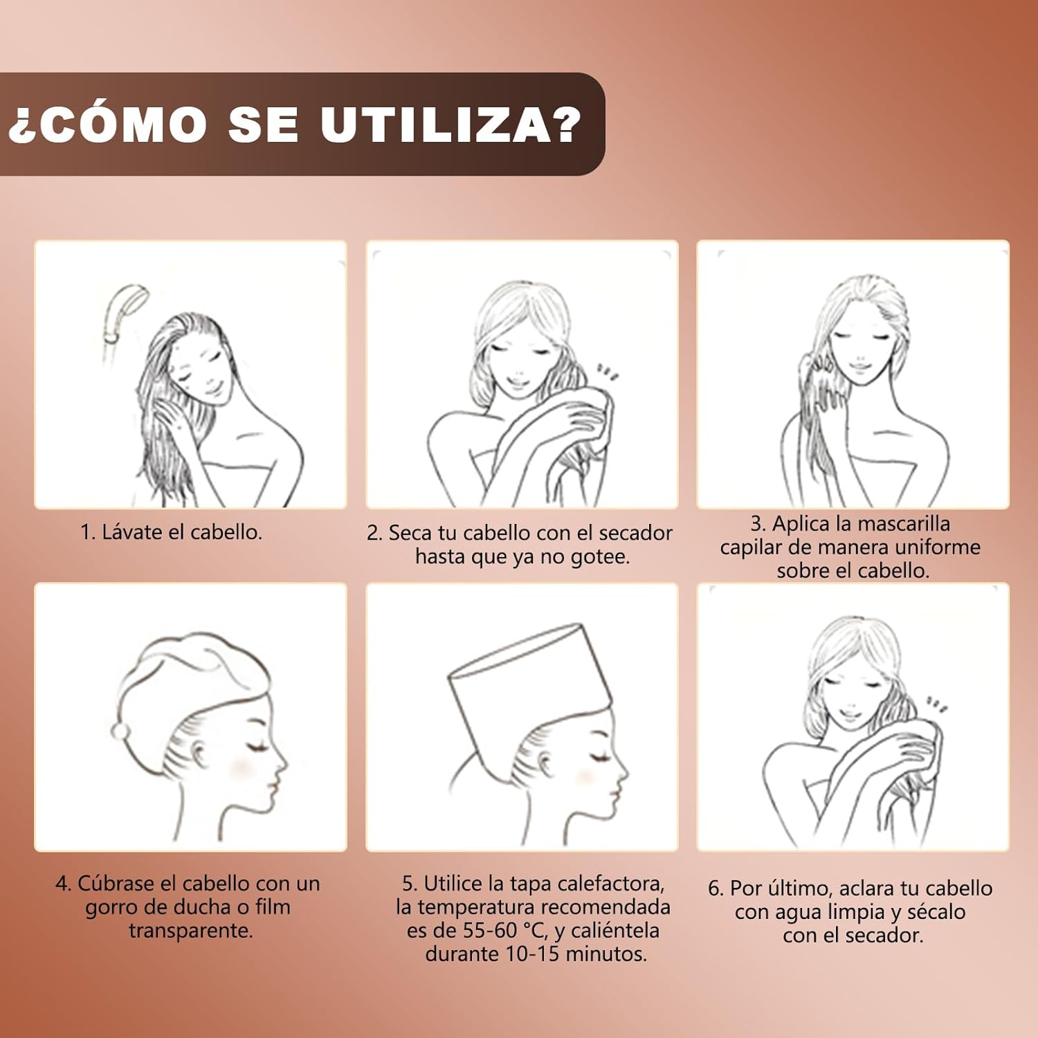 Thumbnail 5 de Biutee Gorro térmico para peluquería 37–80 °C