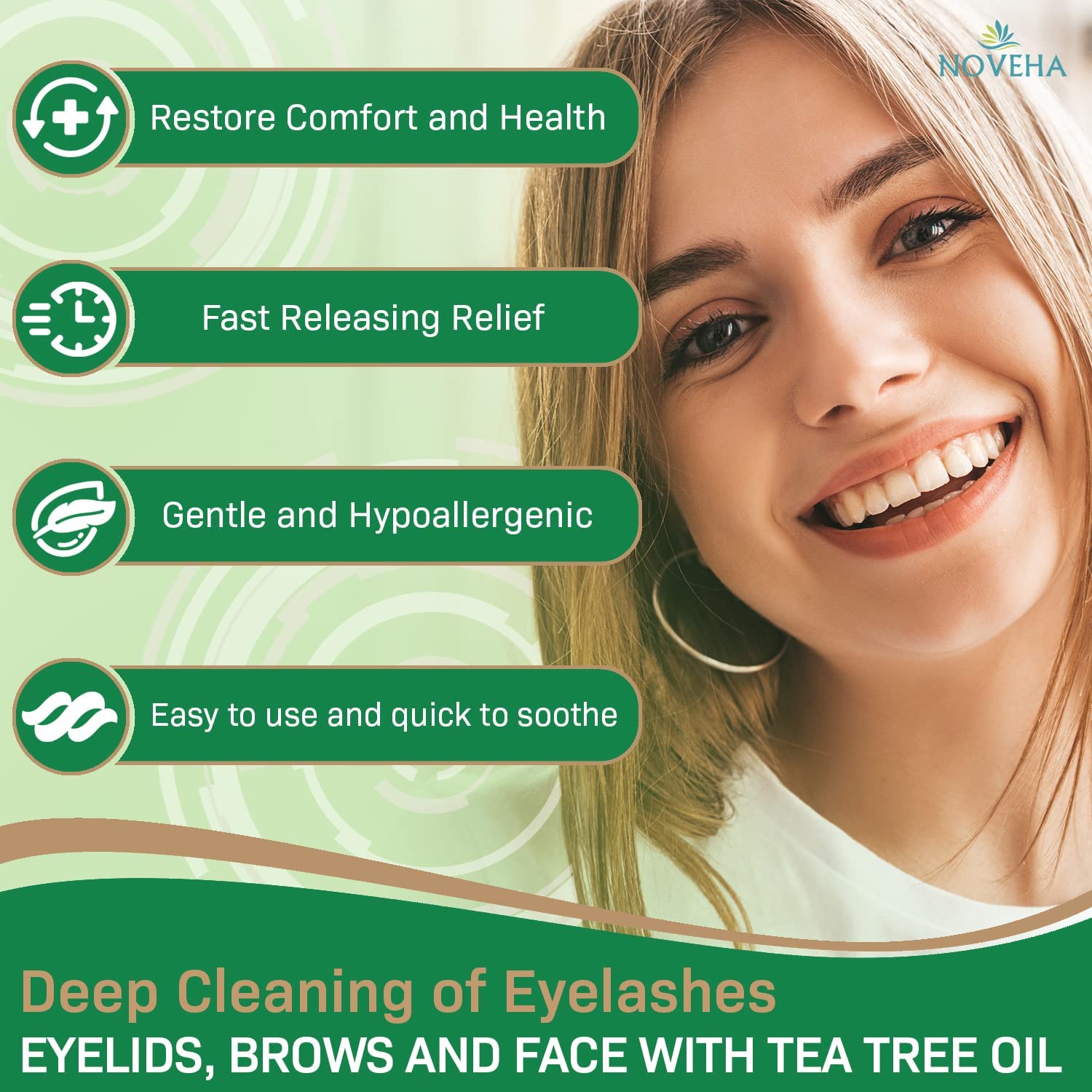 Thumbnail 3 de NOVEHA 120PCs Eyelid & Lash Wipes 120pcs