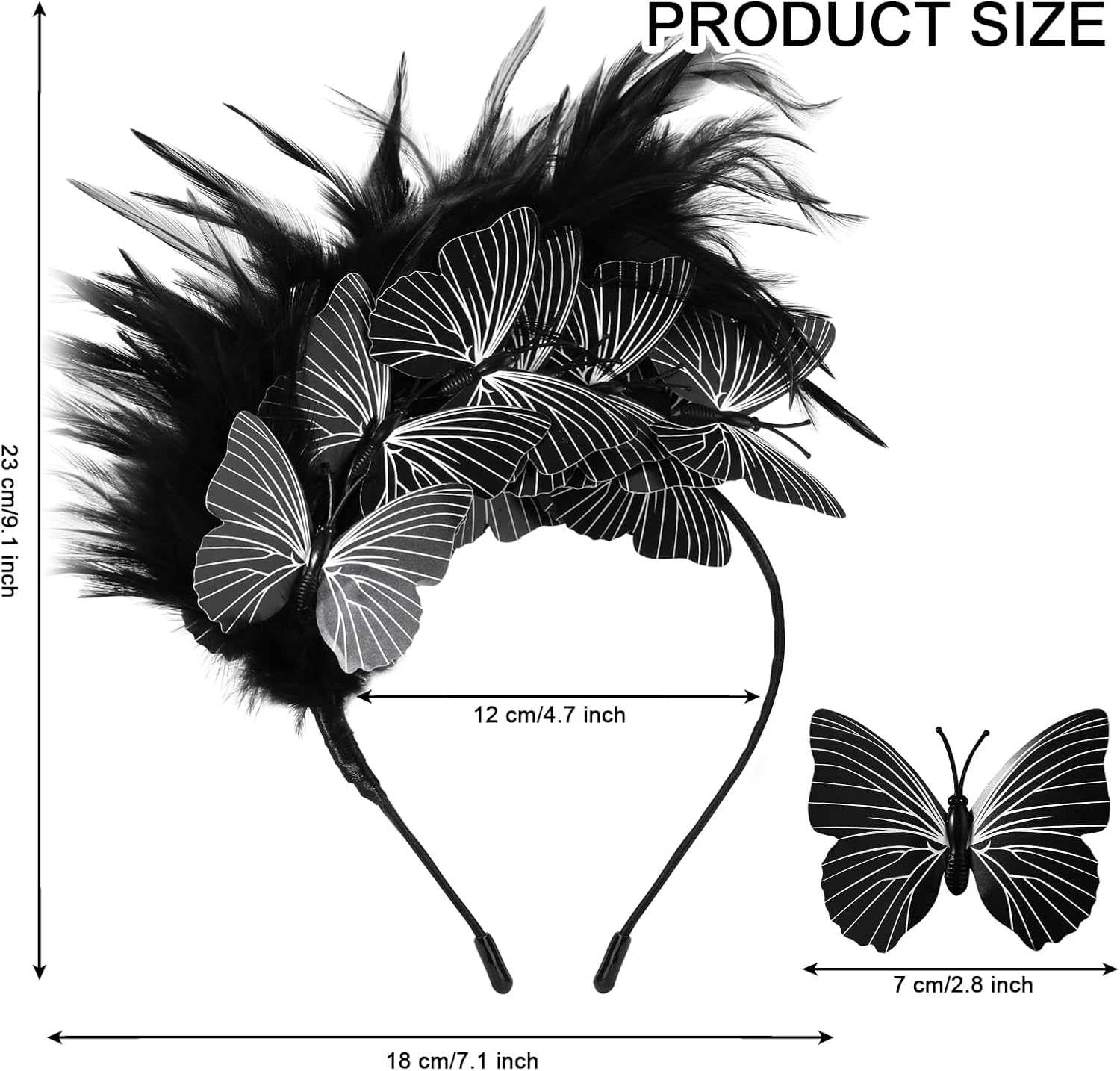 Thumbnail 2 de MWOOT Bandeau Plumes Papillon
