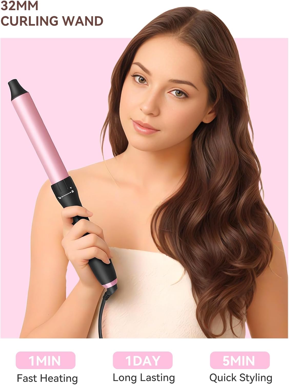 Thumbnail 6 de LANDOT 5-in-1 Hair Curling Wand Set with Thermal Brush 9–25mm ⌛