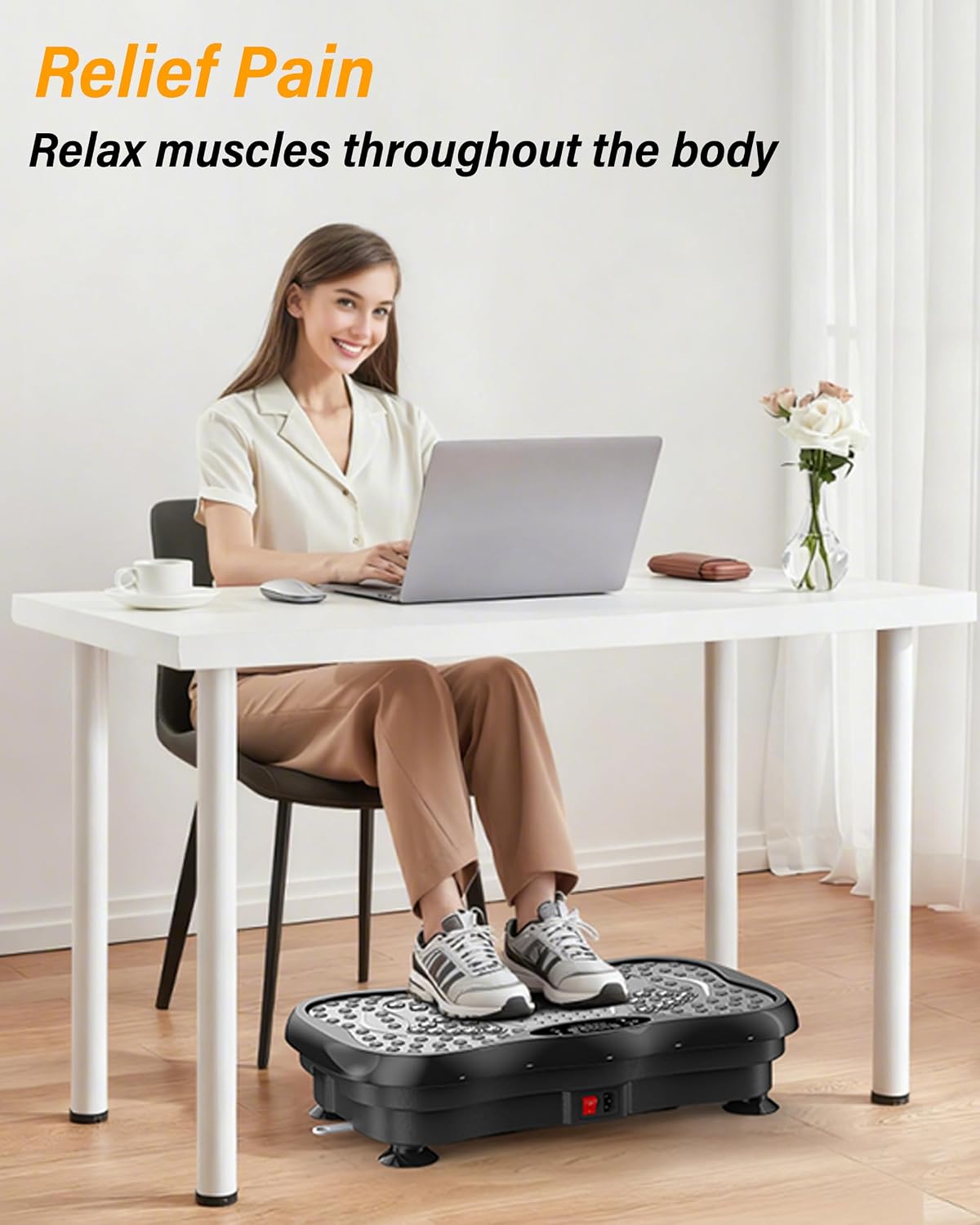 Thumbnail 6 de Vibration Plate Exercise Machine for Home Workout – 5 Programme Modes, 99 Speed Levels, 330 lbs Capacity