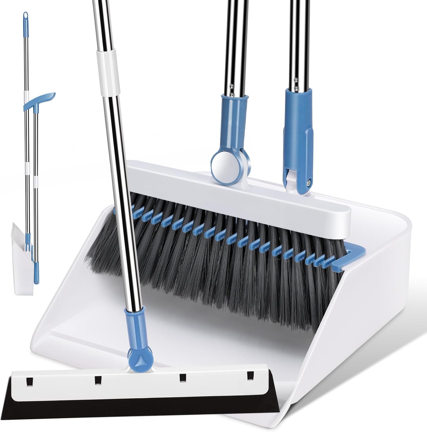 Detalle de Almcmy 2012 Broom and Dustpan Set with 180° Swivel Head and Squeegee