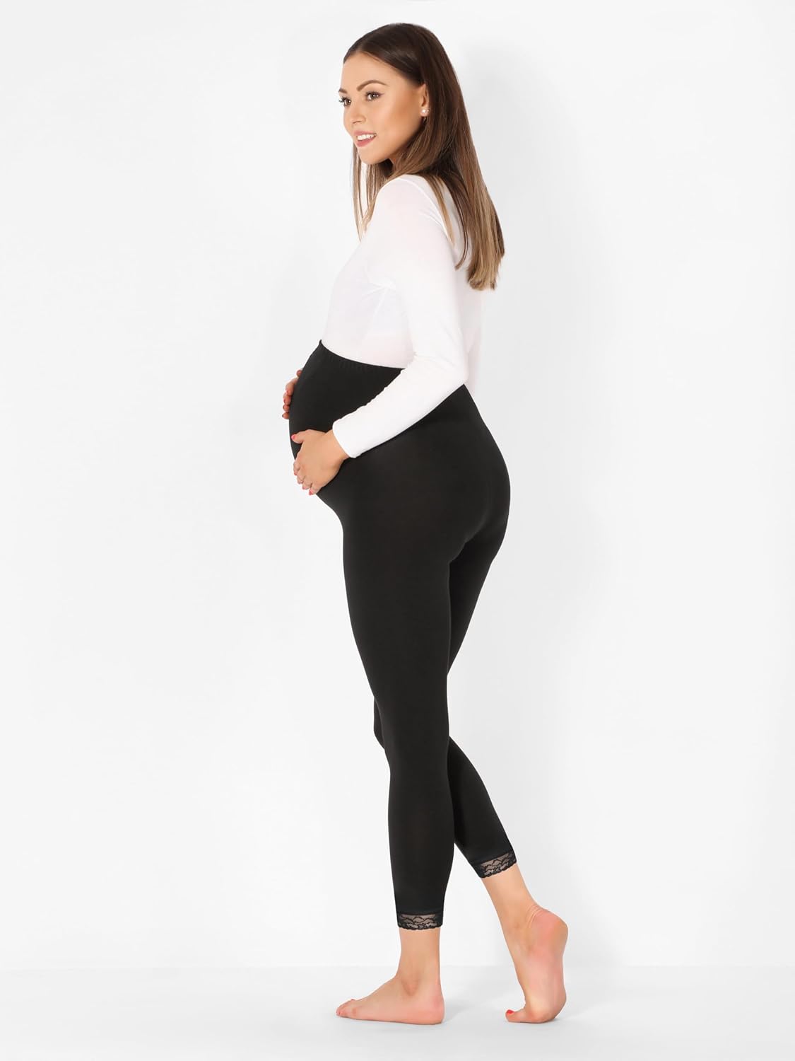 Thumbnail 1 de Be Mammy Leggings Premaman 7/8 BE20-262: comfort e stile per la gravidanza