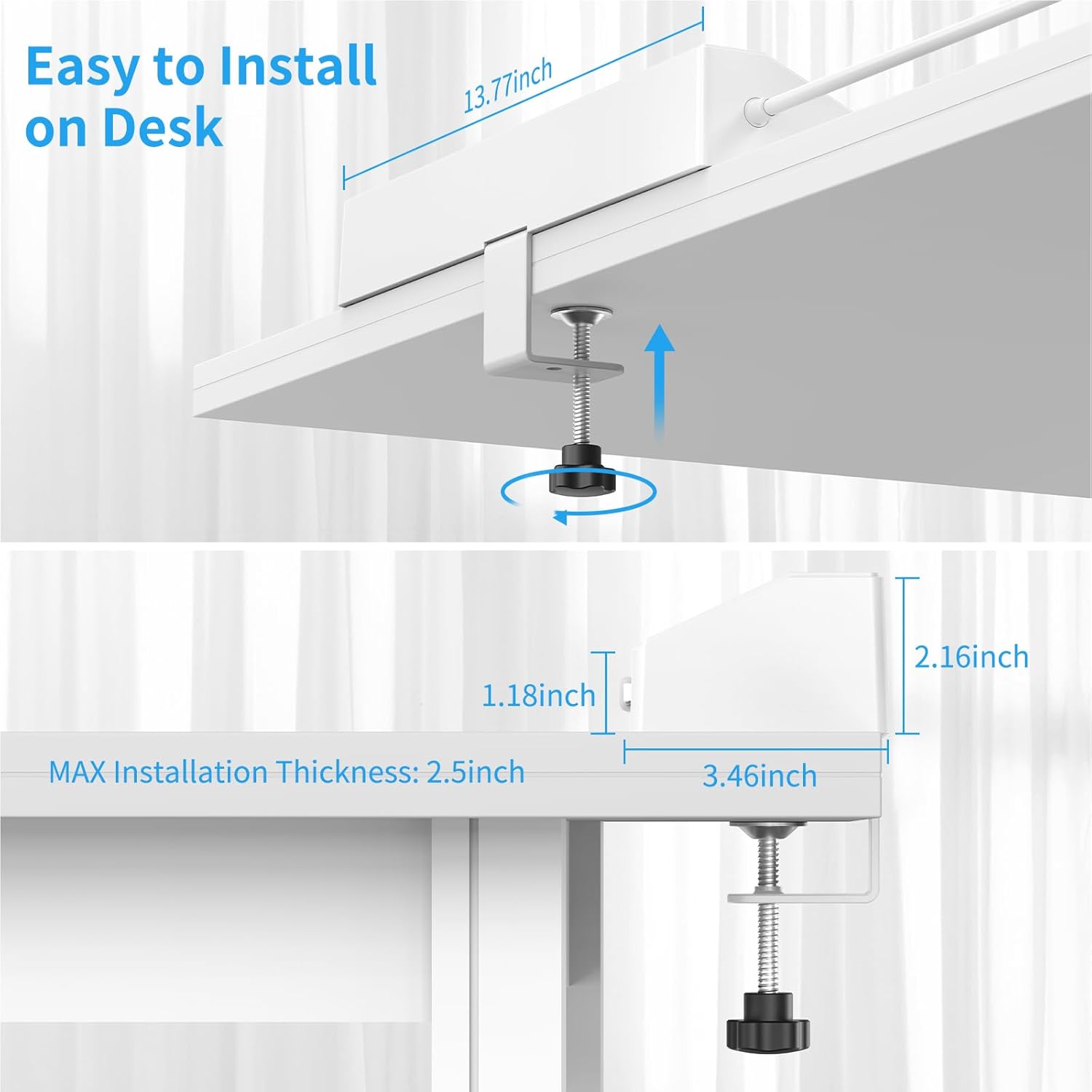 Thumbnail 6 de STGAROT Desk Extension Lead 1.8M with PD 30W USB-C, 5 AC Outlets & 5 USB Ports (Retractable USB-C Cable) — Clamp Mount