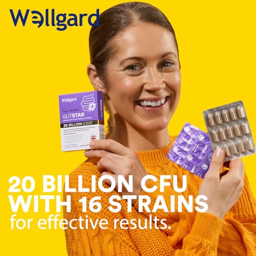 Detalle 2 de Wellgard Gutstar Bio Cultures for Gut Health, 20 Billion CFU – 16 Strains | Vegan, UK Made