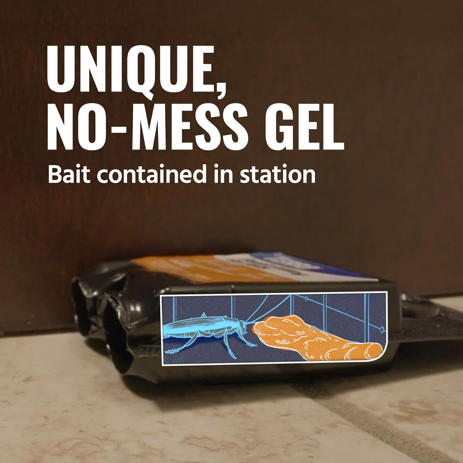 Detalle 2 de TERRO Roach Killer Gel Bait Stations — 12-Pack Ready-to-Use Cockroach Bait