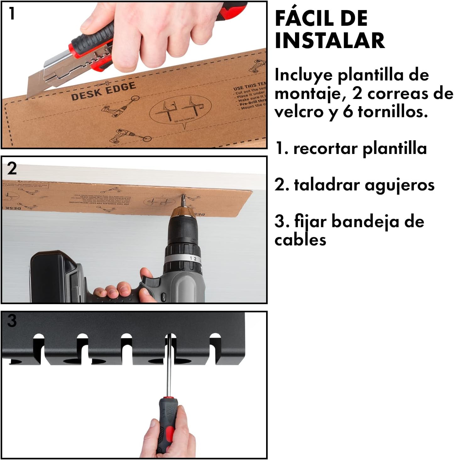 Thumbnail 4 de Scanfield Set 2 de Organizadores de Cables para Escritorio 🔌
