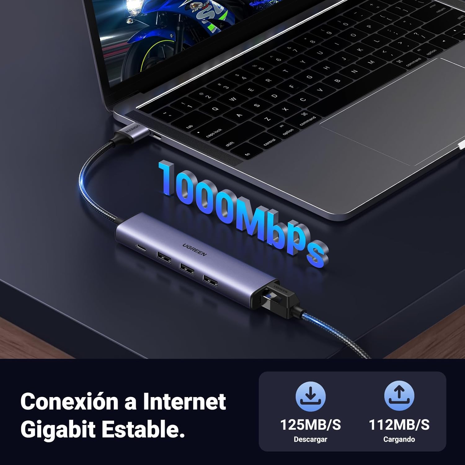 Thumbnail 2 de UGREEN Hub Ethernet USB 3.0 RJ45 - Conexión Rápida 🌐