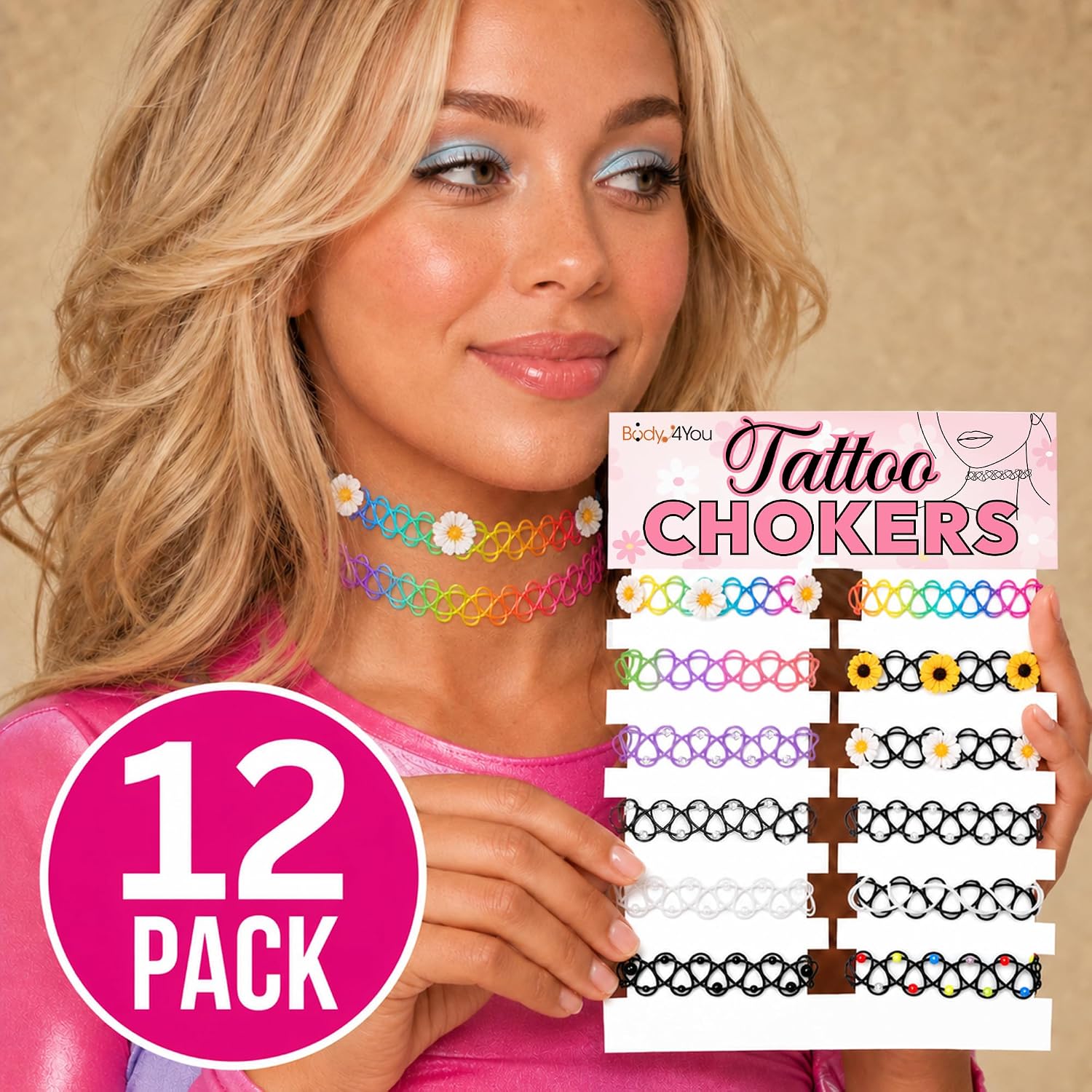Thumbnail 1 de BodyJ4You Tattoo Choker Set, 12-Piece