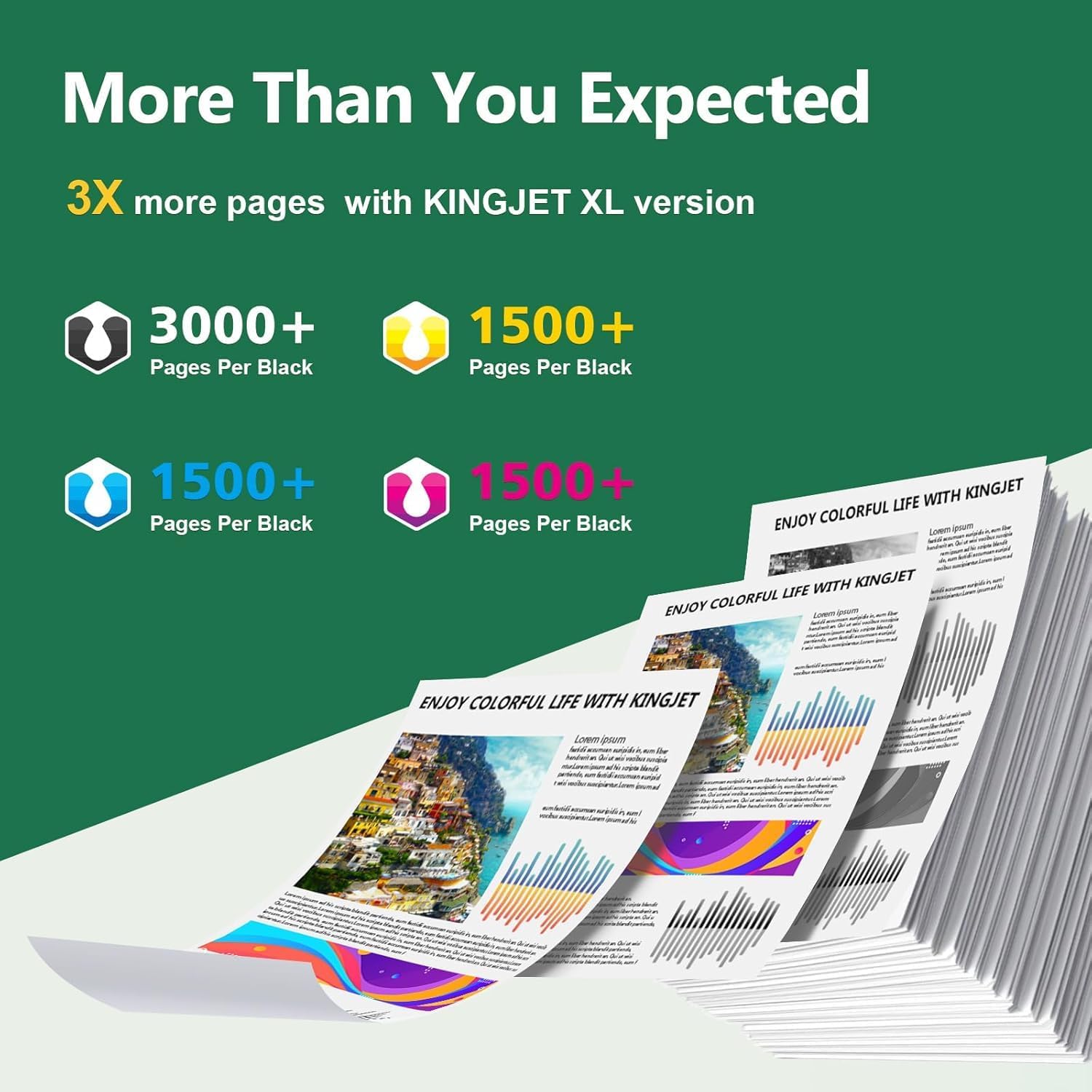 Thumbnail 3 de KINGJET LC422XL ink cartridges 4 pack